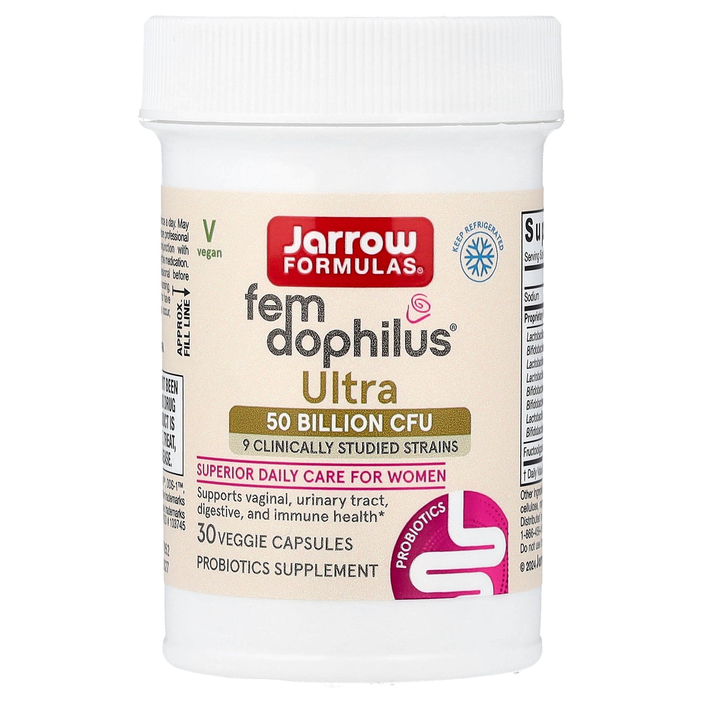Jarrow Formulas, Fem-Dophilus® Ultra, 30 Veggie Capsules