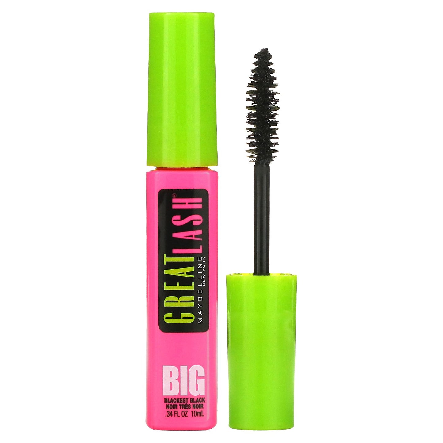 Maybelline, Great Lash, Big Mascara, 130 Blackest Black, 0.34 fl oz (10 ml)