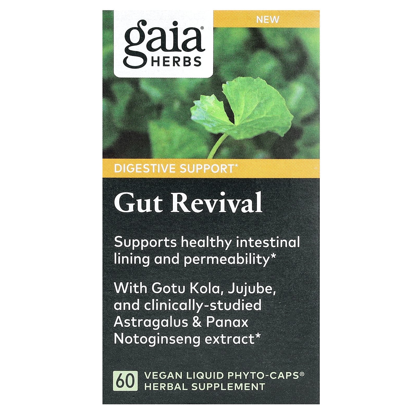 Gaia Herbs, Gut Revival, 60 Vegan Liquid Phyto-Caps