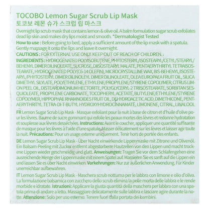 Tocobo, Lemon Sugar Scrub Lip Mask, 20 ml