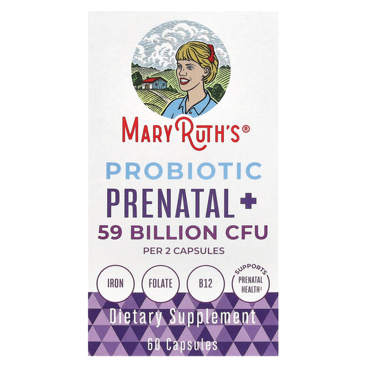 MaryRuth's, Probiotic Prenatal +, 59 Billion CFU, 60 Capsules (29.5 Billion CFU per Capsule)