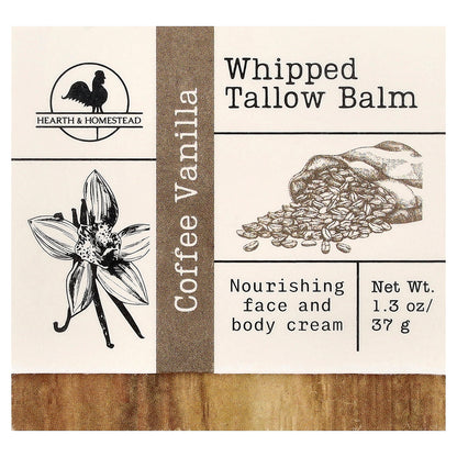 Hearth and Homestead, Whipped Tallow Balm, Coffee Vanilla, 1.3 oz (37 g)