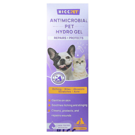 HICC Pet, Antimicrobial Pet Hydro Gel, For Dogs & Cats, 3.4 fl oz (100 ml)