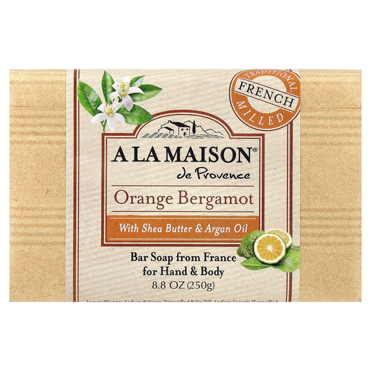 A La Maison de Provence, Hand & Body Bar Soap, Orange Bergamot, 8.8 oz (250 g)