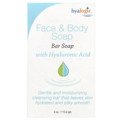 Hyalogic, Face & Body Bar Soap With Hyaluronic Acid, 4 oz (113.4 g)