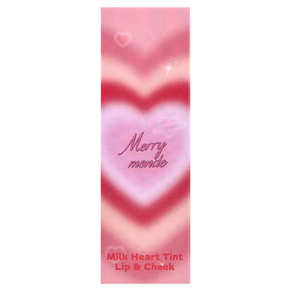Merrymonde, Milk Heart Tint, Lip & Cheek, 05 Apple Milk, 5 g