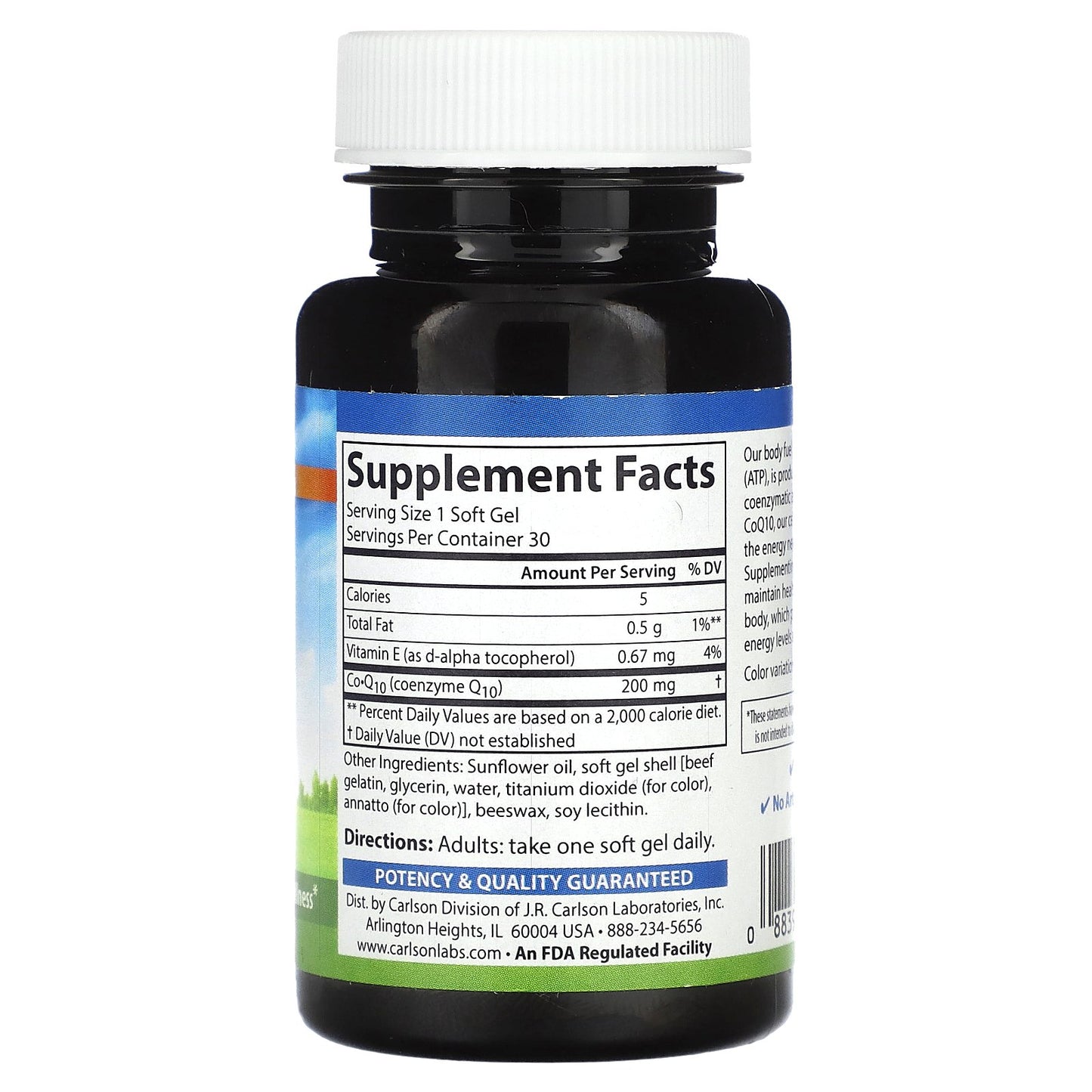 Carlson, Co-Q10, 30 Soft Gels