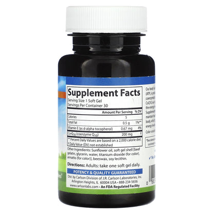 Carlson, Co-Q10, 30 Soft Gels