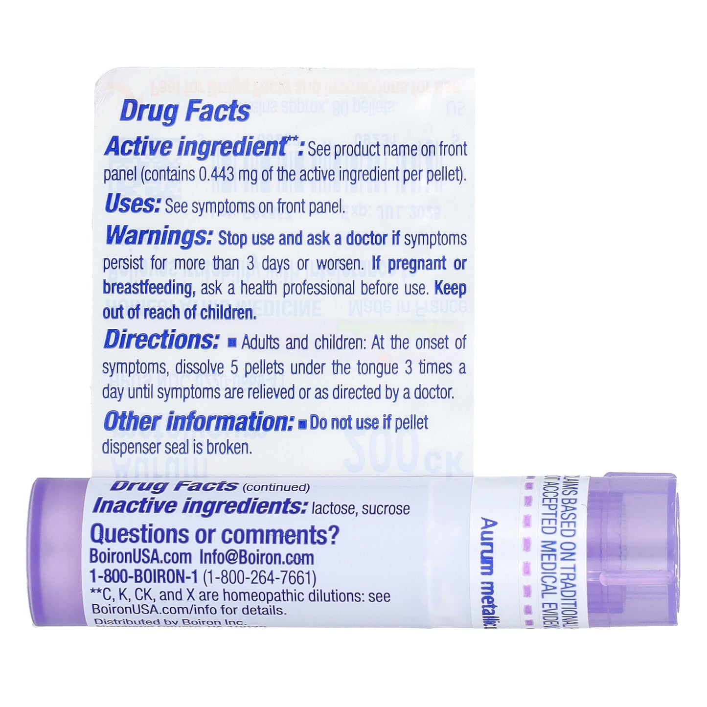 Boiron, Aurum Metallicum 200CK, Stress Relief, Approx 80 Pellets