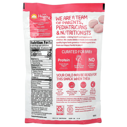 Happy Family Organics, Happy Baby®, Organic Greek Yogis, Crawling Baby, Strawberry Banana, 1 oz (28 g)