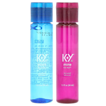 K-Y, Yours+Mine, Couples Lubricants , 2 Count, 1.5 fl oz (44 ml) Each