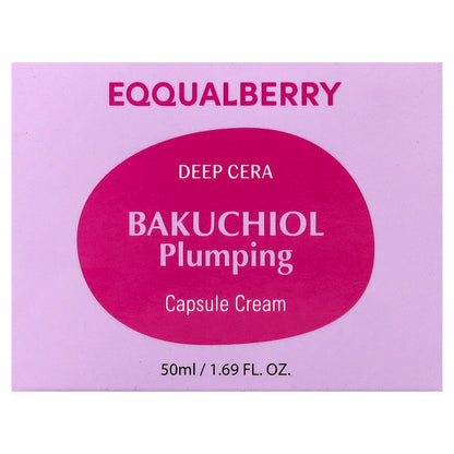 EQQUALBERRY, Deep Cera, Bakuchiol Plumping Capsule Cream , 1.69 fl oz (50 ml)