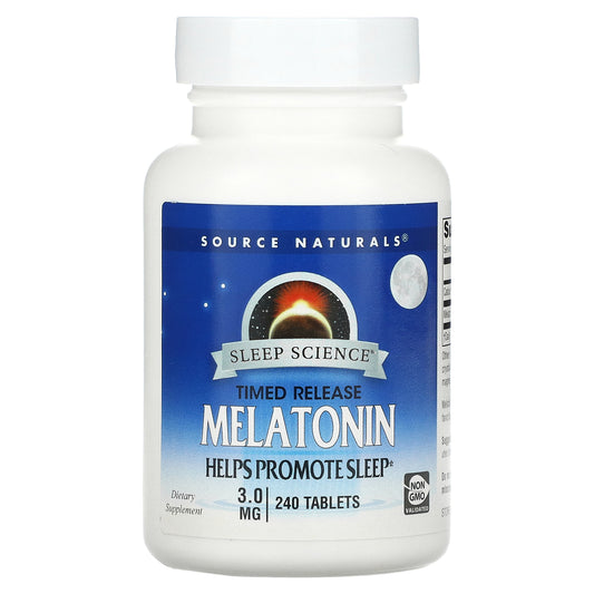 Source Naturals, Sleep Science, Melatonin, Timed Release, 3 mg, 240 Tablets