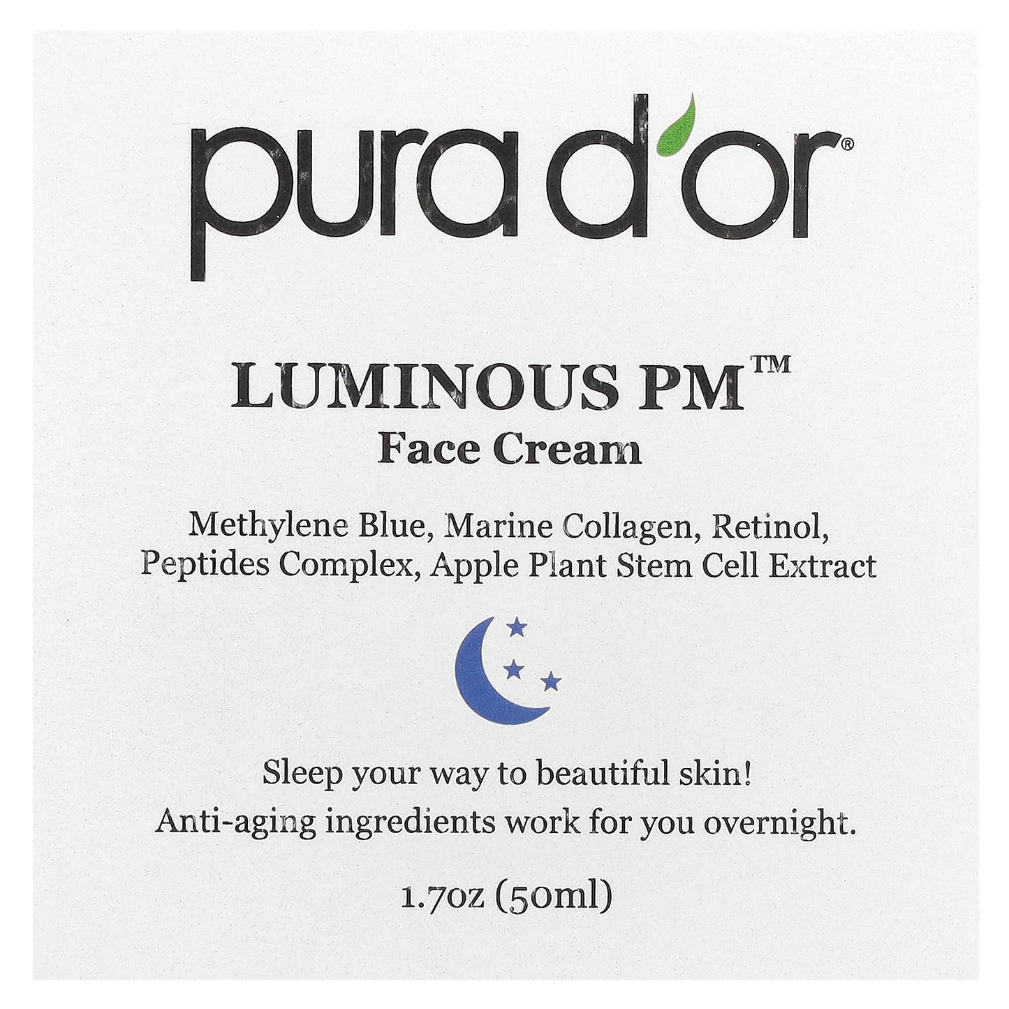 Pura D'or, Luminous PM™ Face Cream, 1.7 oz (50 ml)