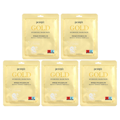 Petitfee, Gold Hydrogel Beauty Mask Pack, 5 Sheets, 1.12 oz (32 g) Each