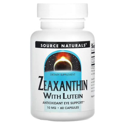 Source Naturals, Zeaxanthin With Lutein, 10 mg, 60 Capsules