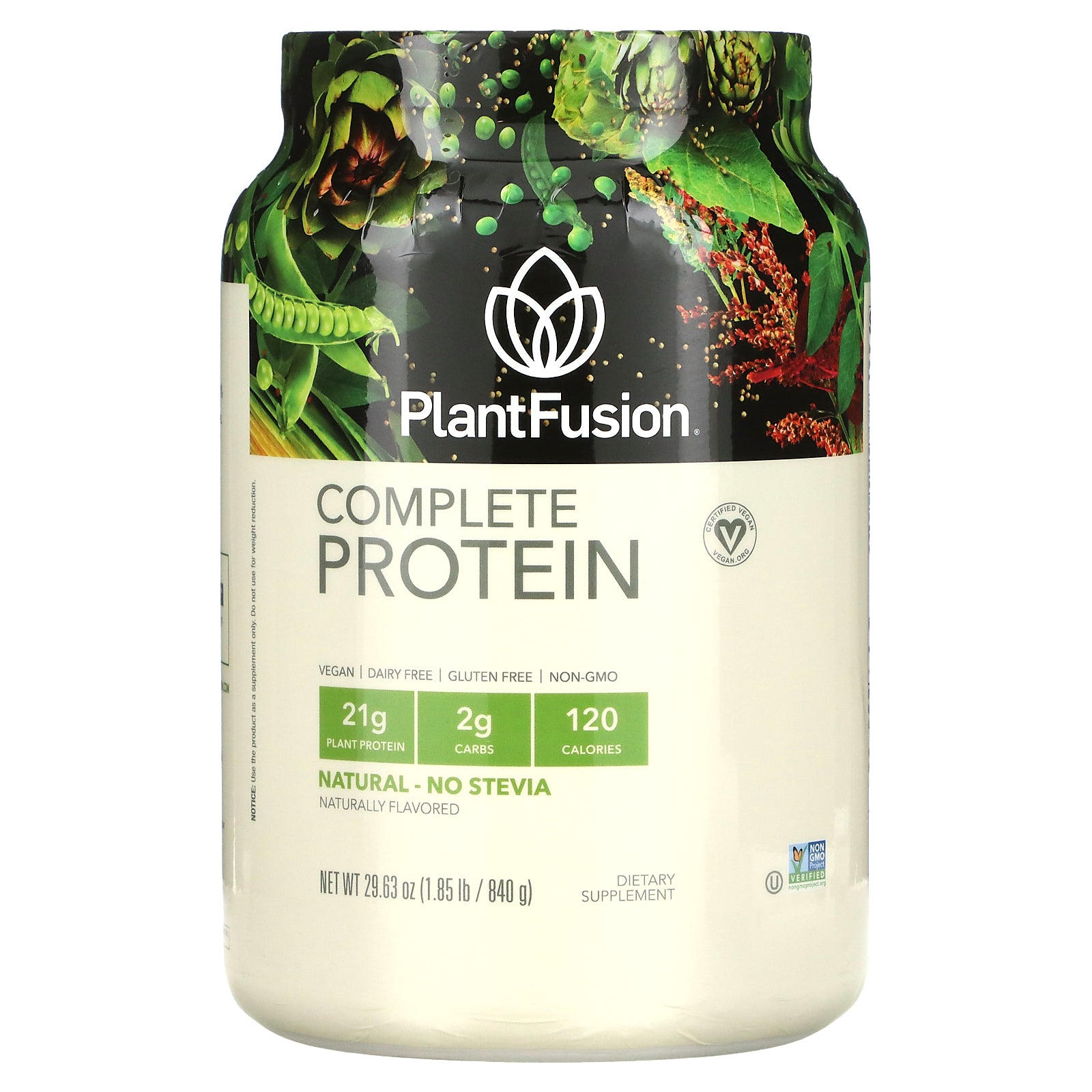 PlantFusion, Complete Protein, Natural, 1.85 lb (840 g)