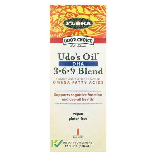 Flora, Udo's Choice, Udo's Oil DHA 3-6-9 Blend, 17 fl oz (500 ml)