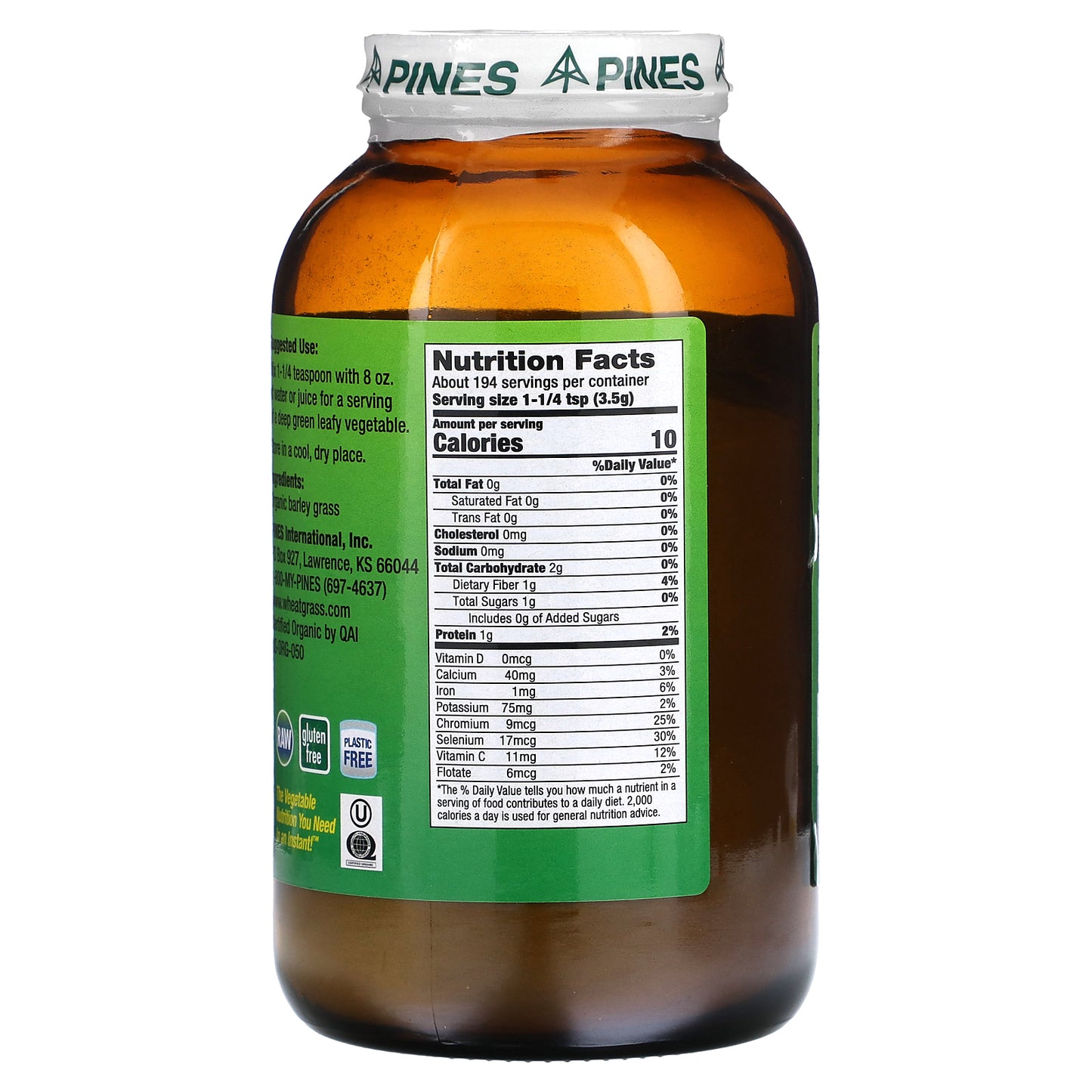 Pines International, Barley Grass, Powder, 24 oz (680 g)