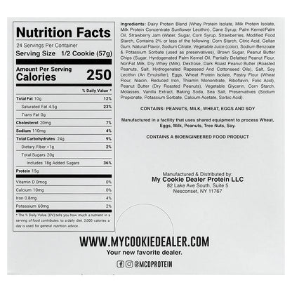 My Cookie Dealer Protein, Protein Cookie, Peanut Butter & Jelly, 12 Cookies, 4 oz (113 g) Each
