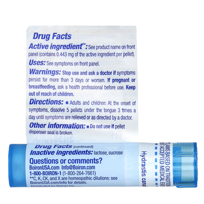 Boiron, Hydrastis Canadensis 30C, Sinus Relief, 80 Pellets