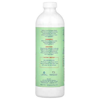 Nellie's, Fruit & Veggie Wash, 16 fl oz (474 ml)