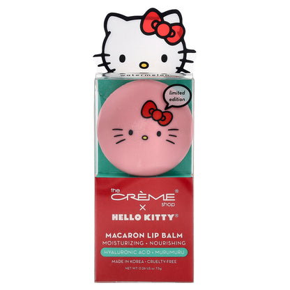 The Creme Shop, Hello Kitty®, Macaron Lip Balm, Watermelon, 0.26 oz (7.5 g)