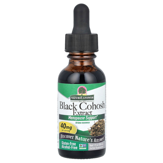 Nature's Answer, Black Cohosh Extract, Alcohol-Free, 40 mg, 1 fl oz (30 ml)