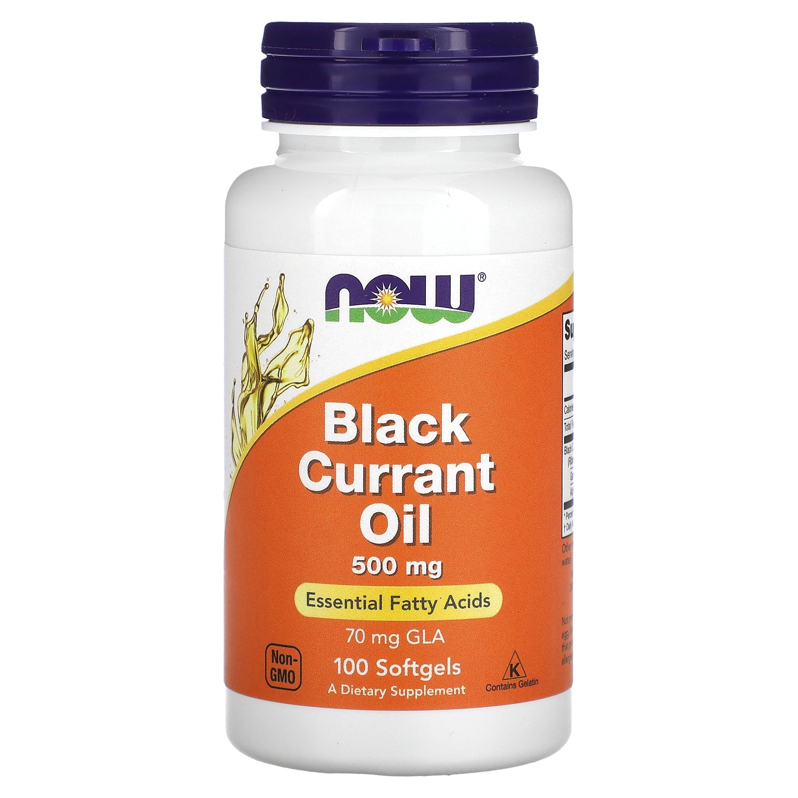 NOW Foods, Black Currant Oil, 500 mg, 100 Softgels