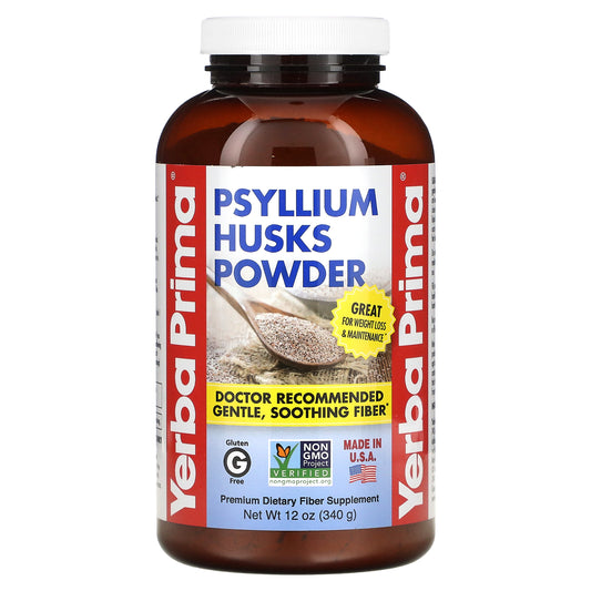 Yerba Prima, Psyllium Husks Powder, 12 oz (340 g)