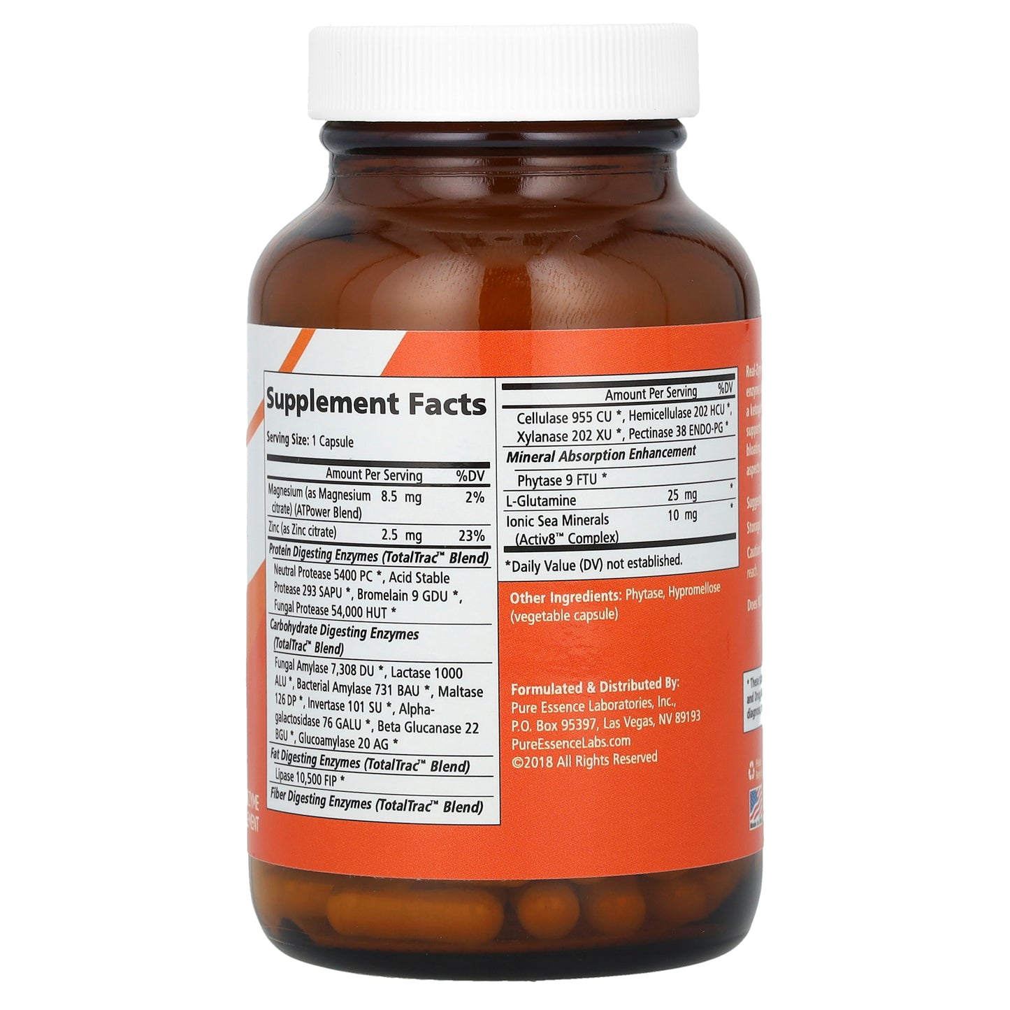 Pure Essence, Real-Zymes Keto, 90 Vegi-Caps