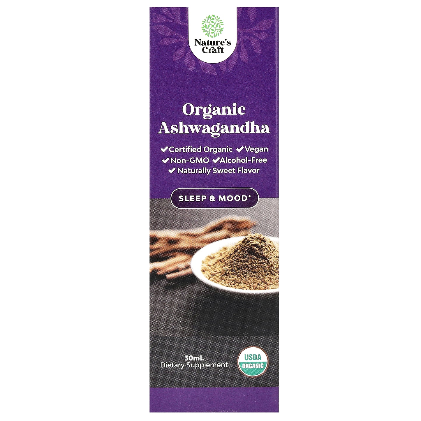 Nature's Craft, Organic Ashwagandha, 30 ml