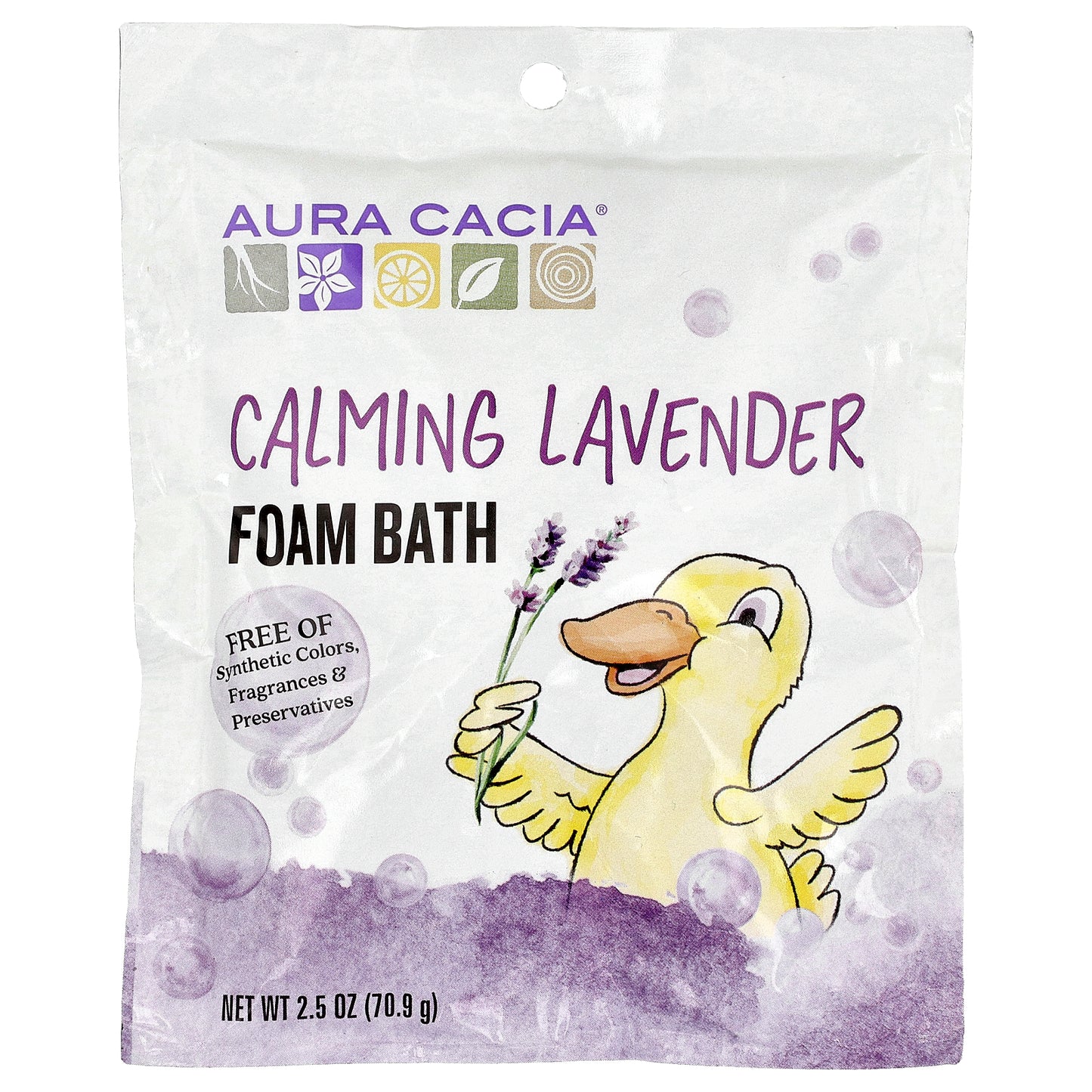 Aura Cacia, Foam Bath, Calming Lavender, 2.5 oz (70.9 g)