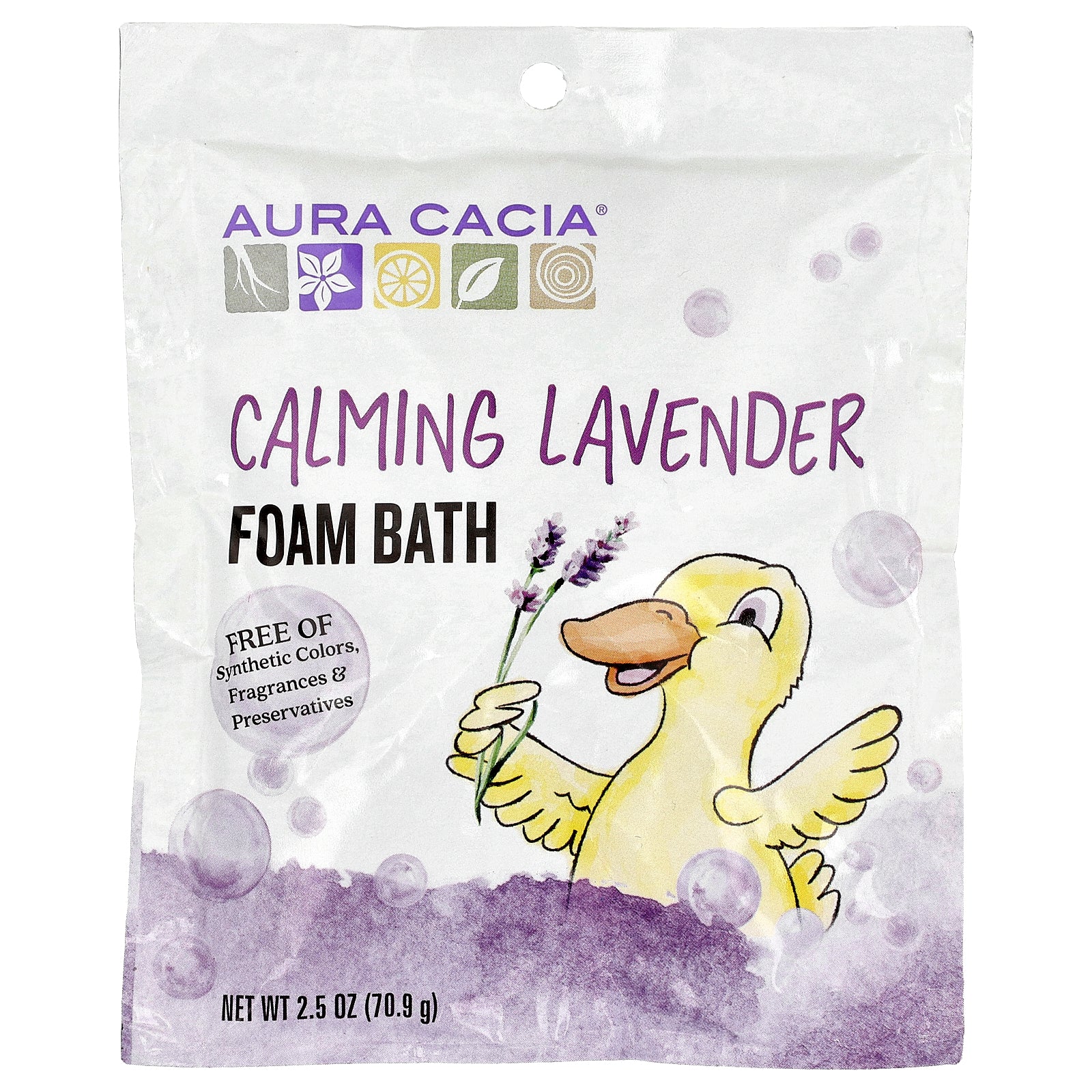 Aura Cacia, Foam Bath, Calming Lavender, 2.5 oz (70.9 g)