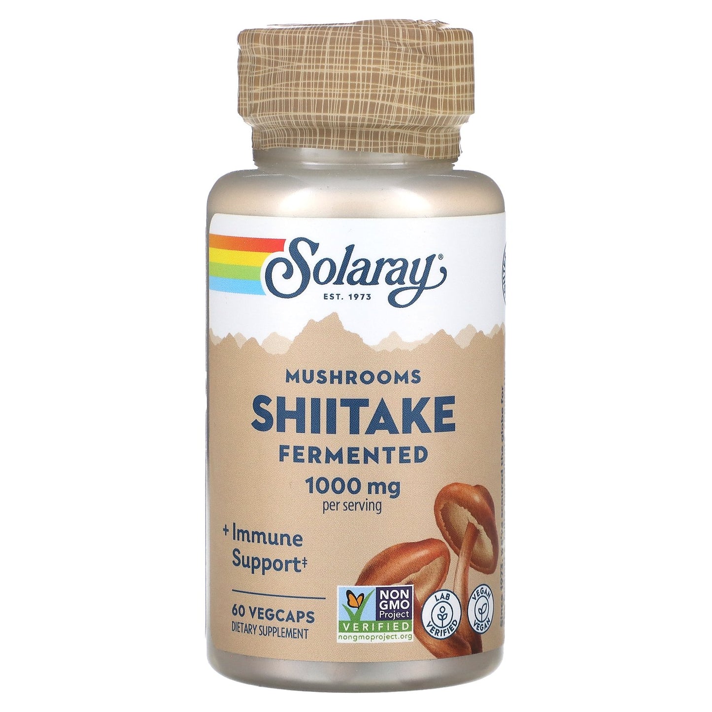 Solaray, Fermented Shiitake Mushrooms, 60 VegCaps (500 mg per Capsule)