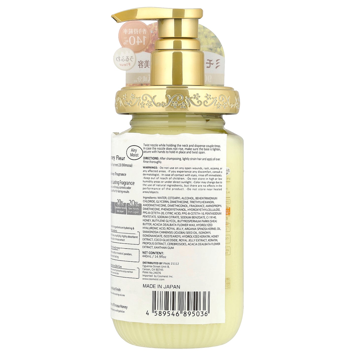 &honey, Fleur Moist Treatment, Mimosa Honey, 14.9 fl oz (440 ml)