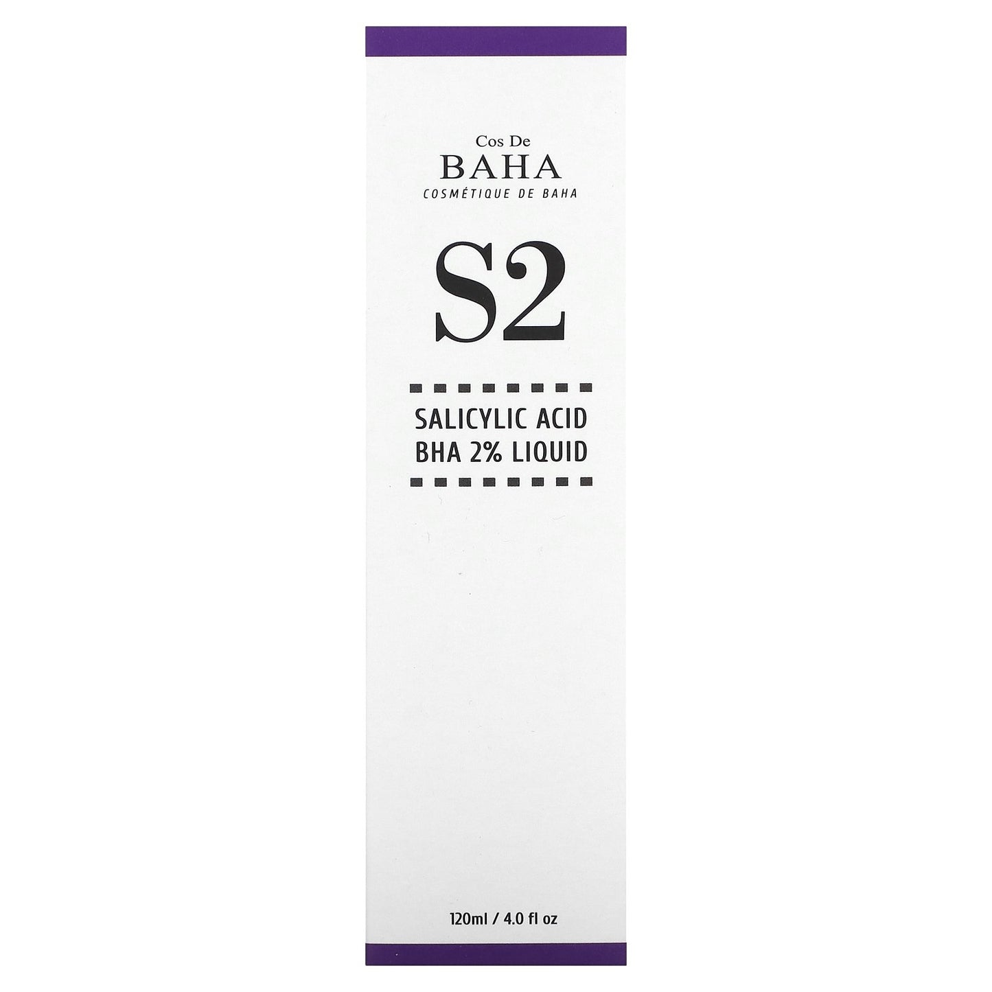 Cos De BAHA, S2, Salicylic Acid BHA 2% Liquid, 4 fl oz (120 ml)