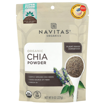 Navitas Organics, Organic Chia Powder, 8 oz (227 g)