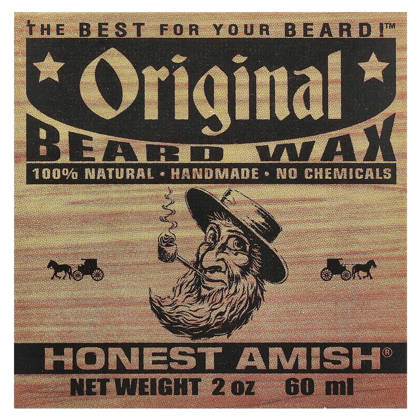 Honest Amish, Original Beard Wax, 2 oz (60 ml)