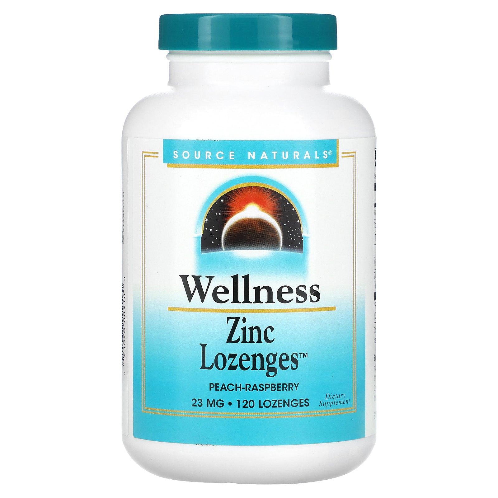 Source Naturals, Wellness Zinc Lozenges™, Peach-Raspberry, 23 mg, 120 Lozenges