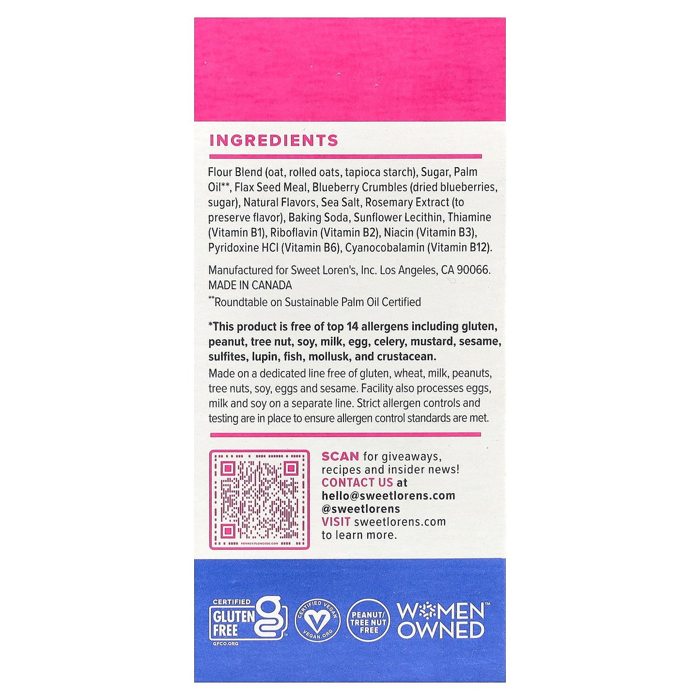 Sweet Loren's, Breakfast Biscuits, Blueberry, 5 Packs, 1.6 oz (45 g) Each