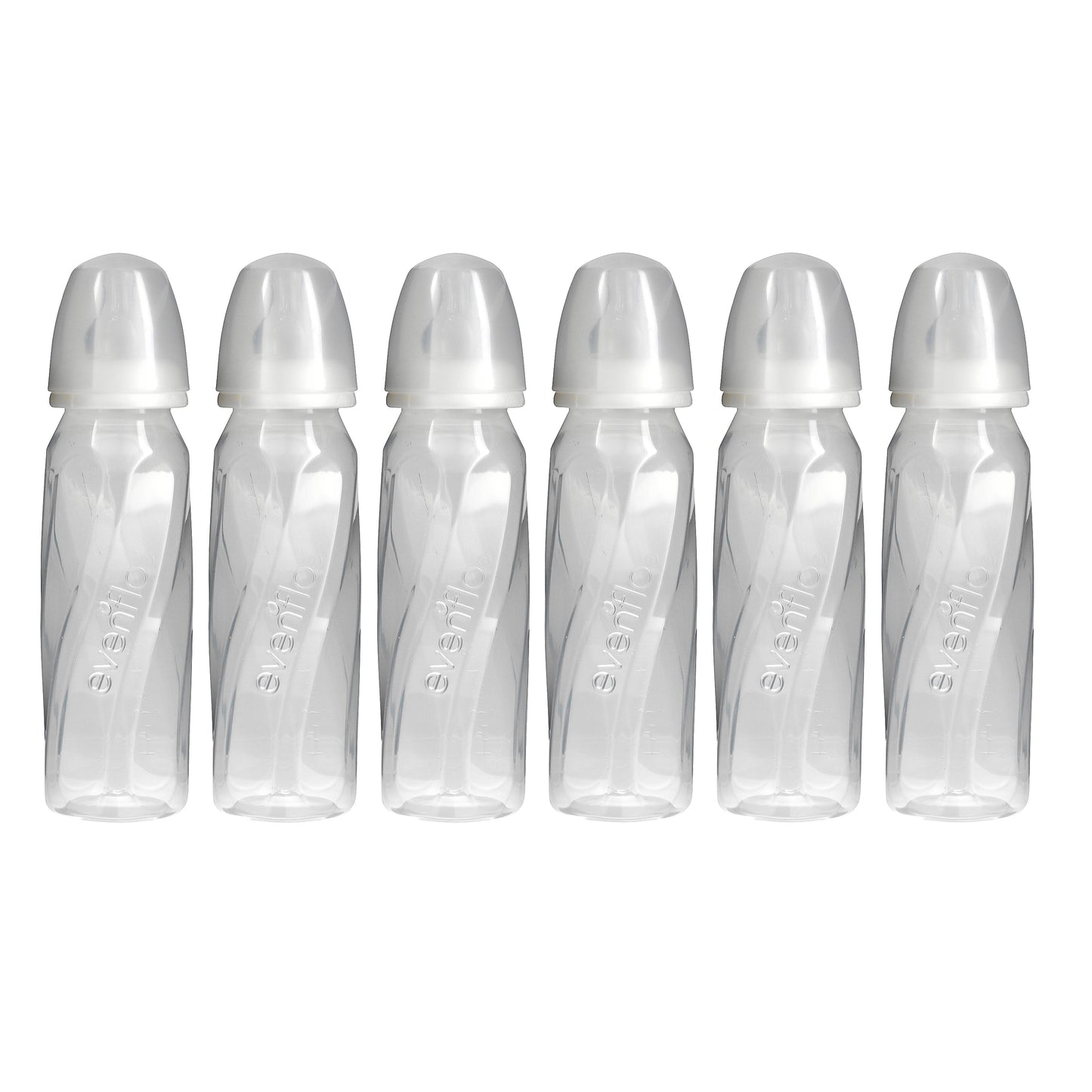 Evenflo Feeding, Vented+ Twist PP Clear Bottles, Standard, 0+ Months, Slow Flow, 6 Bottles, 8 oz (240 ml) Each