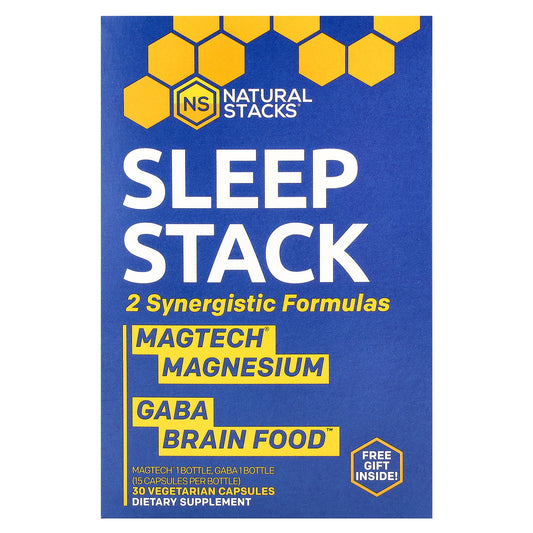 Natural Stacks, Sleep Stack, 2 Bottles, 15 Vegetarian Capsules Each