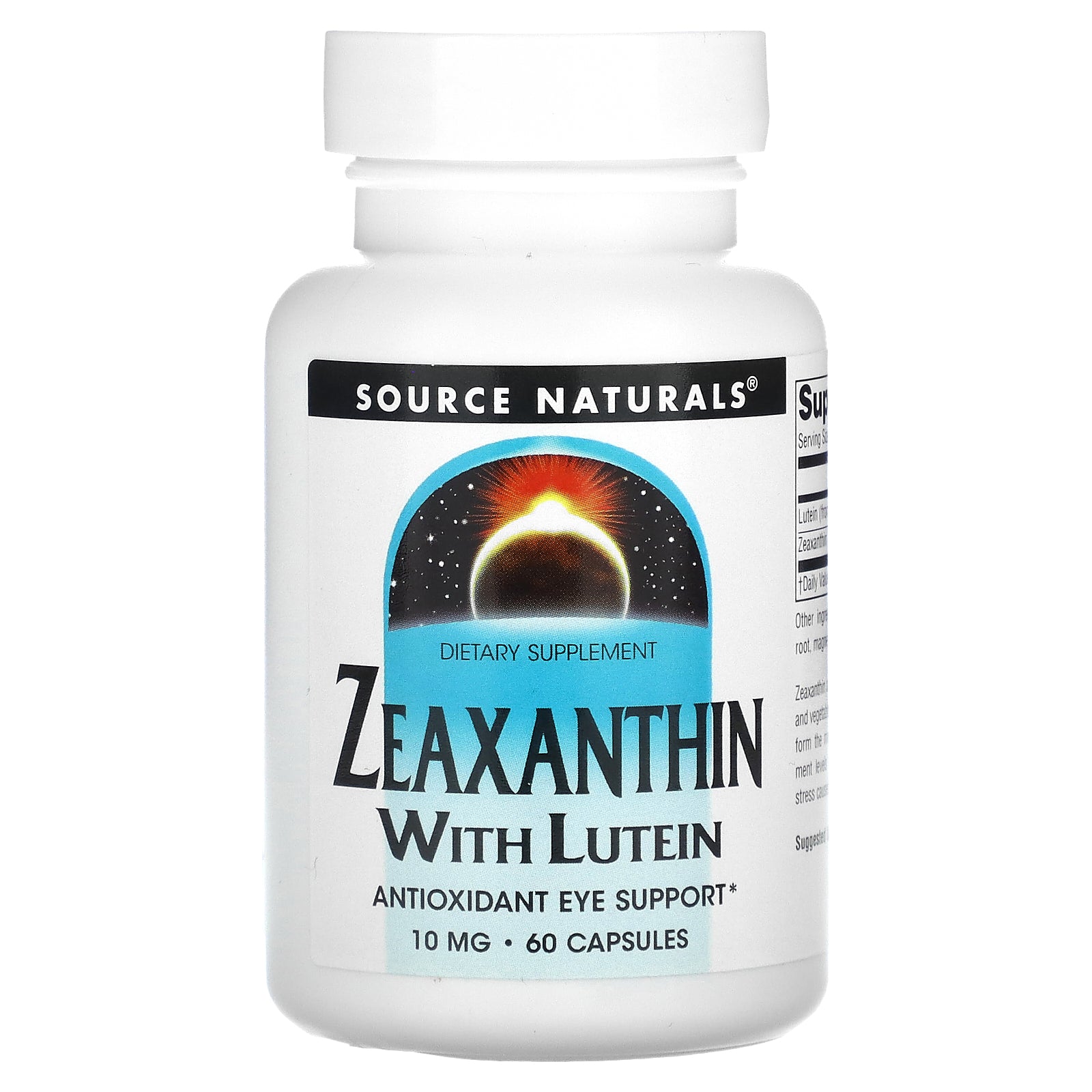 Source Naturals, Zeaxanthin With Lutein, 10 mg, 60 Capsules