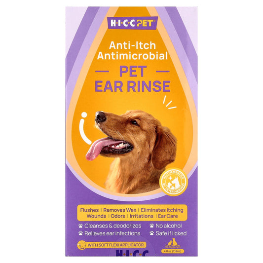 HICC Pet, Pet Ear Rinse, For Dogs & Cats , 4 fl oz (118 ml)