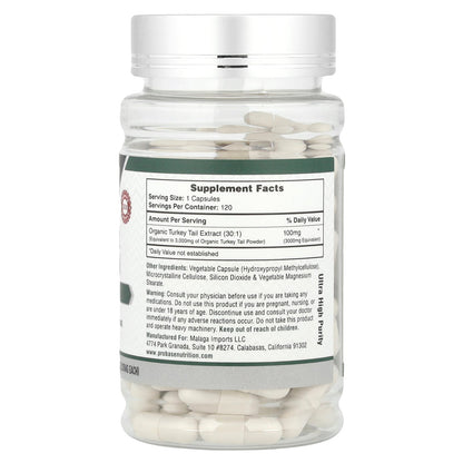 Probase Nutrition, Turkey Tail Mushroom, 100 mg, 120 Capsules