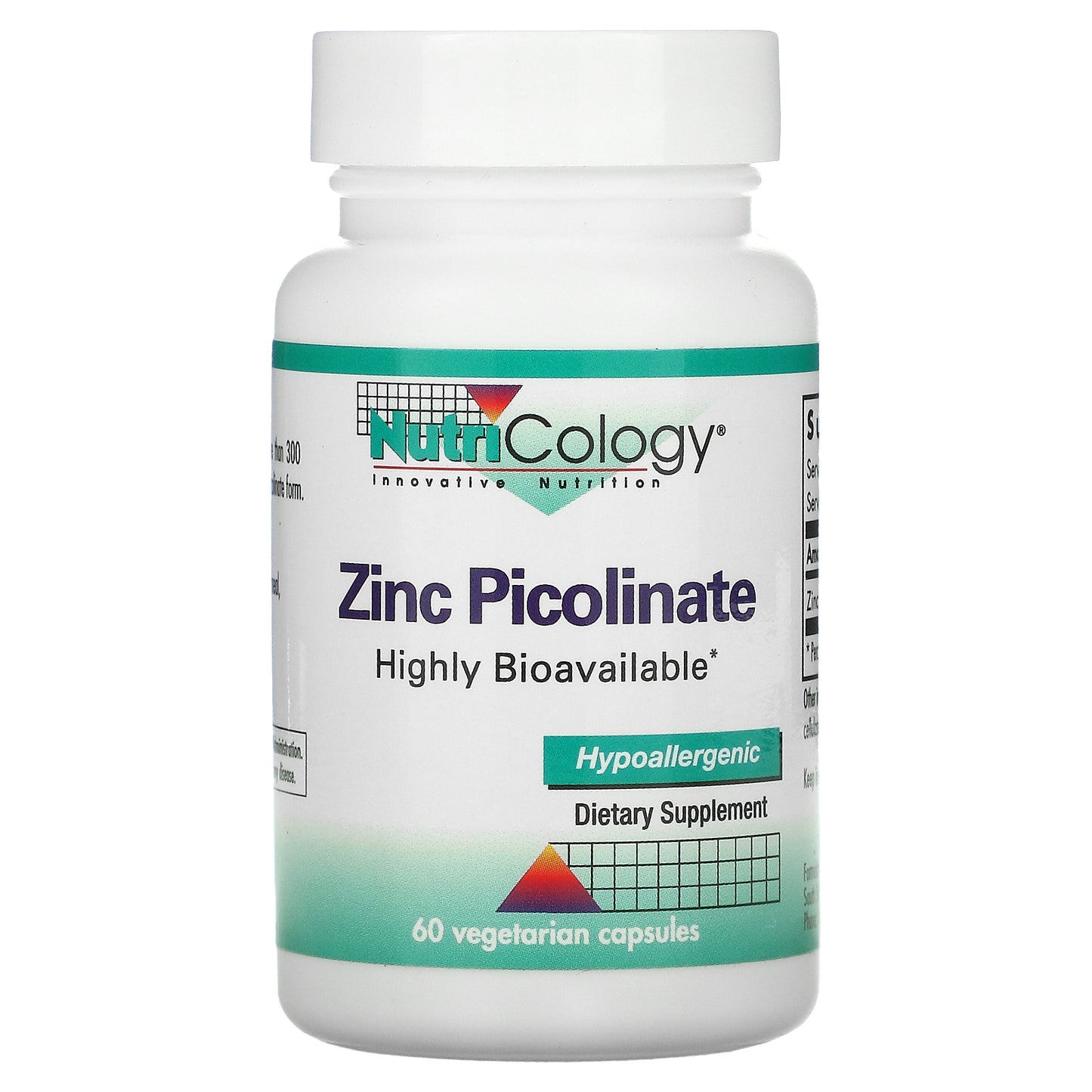 Nutricology, Zinc Picolinate, 25 mg , 60 Vegetarian Capsules