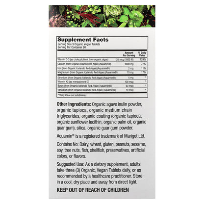 PlantFusion, Organic Vegan Plant-Based Calcium, 180 Organic Vegan Tablets