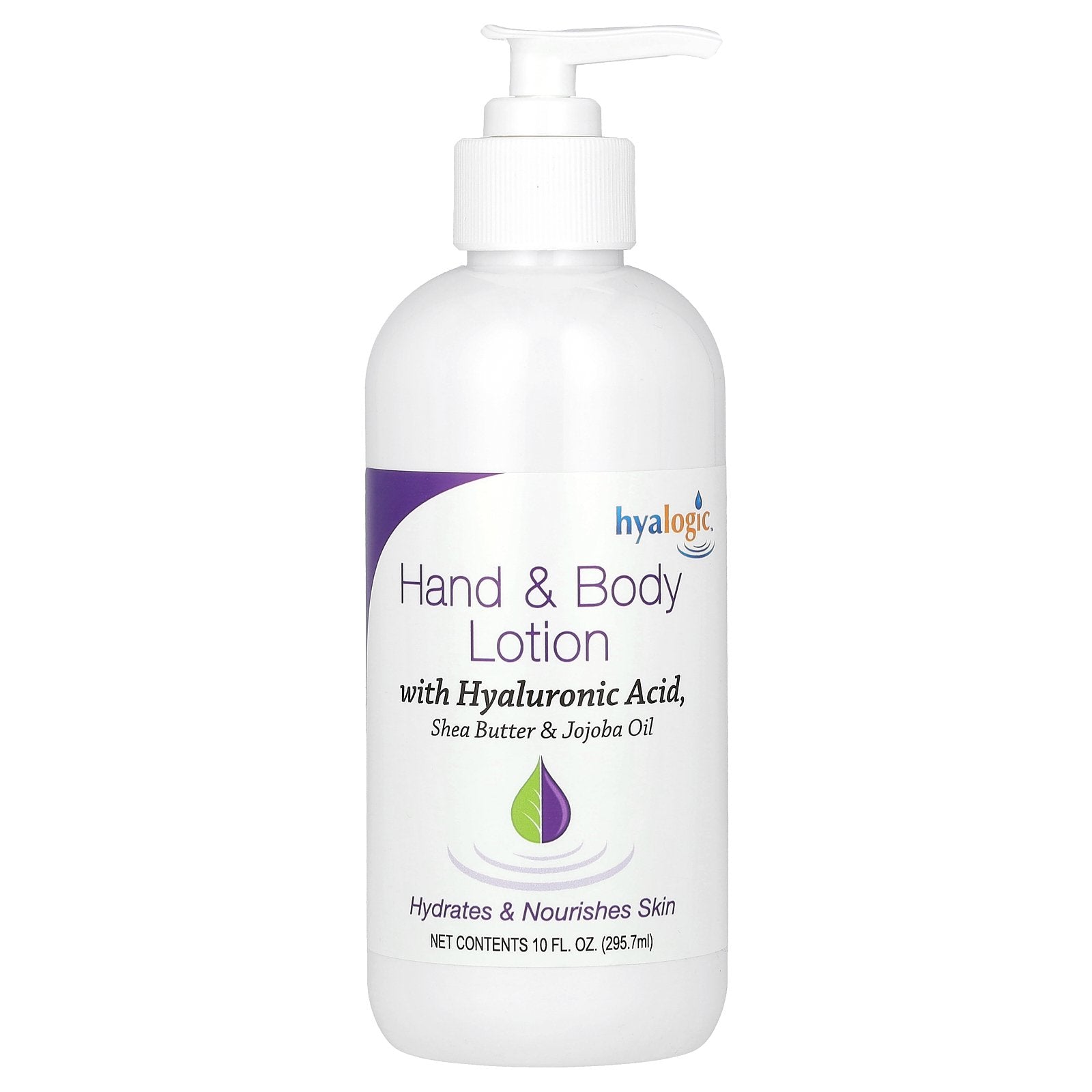 Hyalogic, Hand & Body Lotion with Hyaluronic Acid, Fragrance Free, 10 fl oz (295.7 ml)