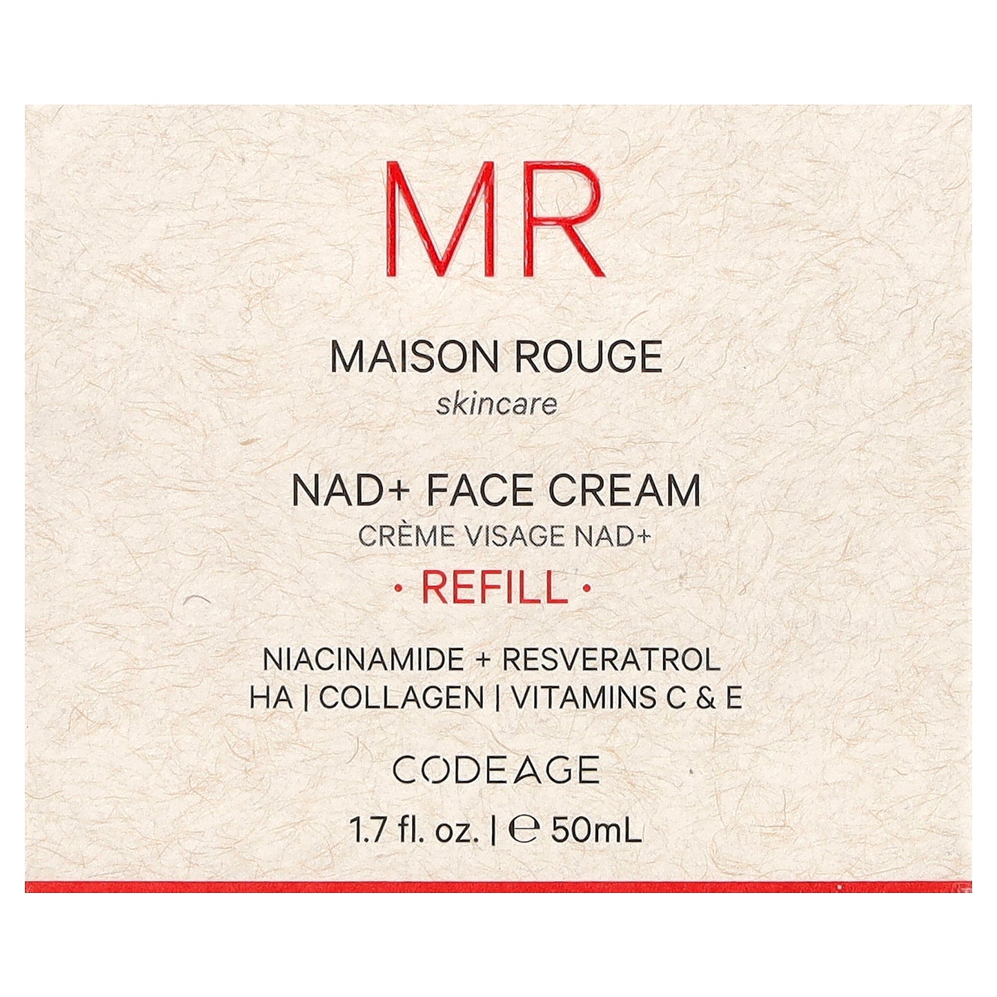 Codeage, Maison Rouge, NAD+ Face Cream, Refill, 1.7 fl oz (50 ml)